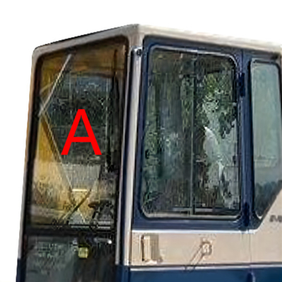 FCC-Grün KOMATSU-Fahrerhaus-Glas-Front Up Tempered Glass Window-Ersatz