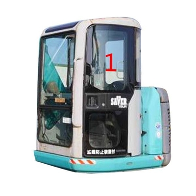 Hohe Bagger-Glass 5mm der Schlagfestigkeits-KOBELCO starke linke Tür herauf Position NO.1
