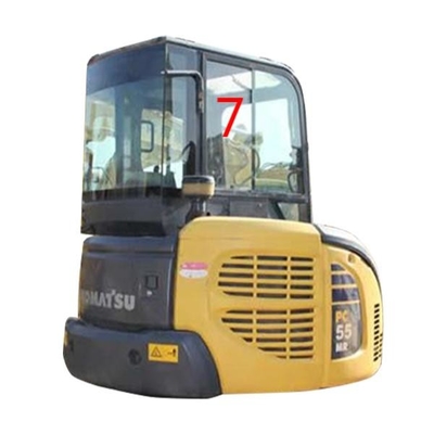Bagger-Window Replacement Rights PUNKT-KOMATSU PC55MR Seitenposition No.7