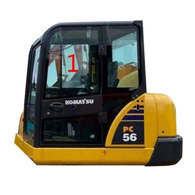 PC56-7 PC56 KOMATSU Fahrerhaus-Glas- linke Seiten- Position NO.1 große Glas-5mm dick