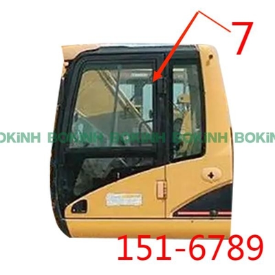 rechte Seitenposition NO.7 des 1340mm Höhe CATERPILLAR-Fahrerhaus-Glas-151-6789 groß
