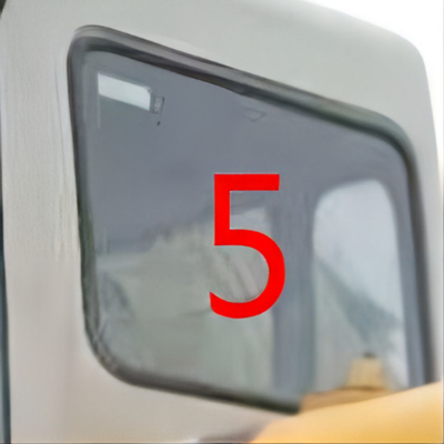 HD820 milderte Windschutzscheibe KATO Glass Excavator Cabin Back-Seiten-NO.5