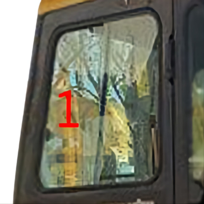 Bagger KOMATSU-Fahrerhaus-linke Seitenschrägen-Glasposition NO.1