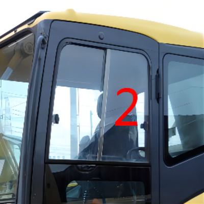 Verbiegende Seitenposition gerades NO.2 beständiger KOMATSU-Bagger-Cab Glass Lefts