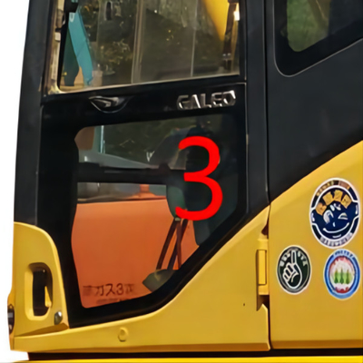 Fahrerhaus-Glas-linke Tür-niedrigere Position NO.3 Digger Window Replacement Soems KOMATSU