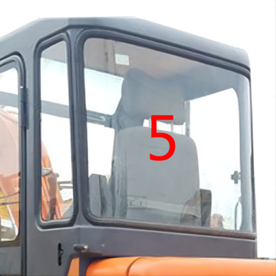 Weiße Rückseite-Position NO.5 Bagger-Cab Glass-DAEWOO DH55