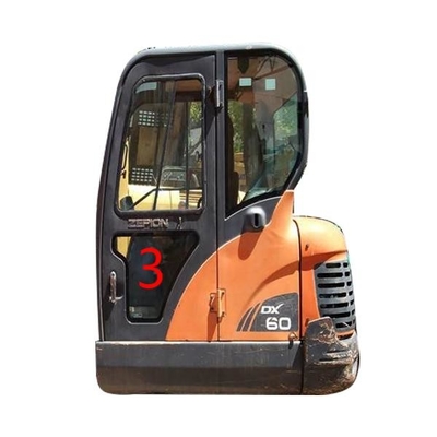 Linke Tür-niedrigere Position NO.3 DOOSAN Mini Digger Glass Replacement RoHS