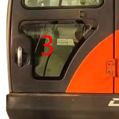 Linke Tür-niedrigere Position NO.3 DOOSAN Mini Digger Glass Replacement RoHS