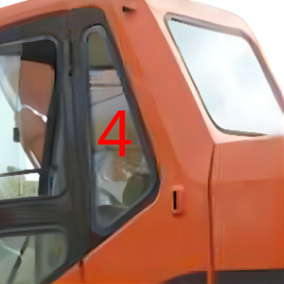 ISO milderte Glas für linke Tür-hintere Position NO.4 der Windschutzscheiben-DOOSAN