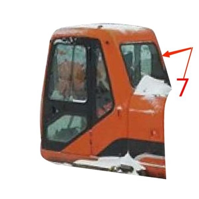 Windschutzscheiben-Fenster-Glas FCC DOOSAN Digger Glass Replacement Right Side