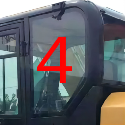 Bagger-Window Glasss CATERPILLAR CAT307E E307E Fahrerhaus-linke Tür-hintere Position NO.4
