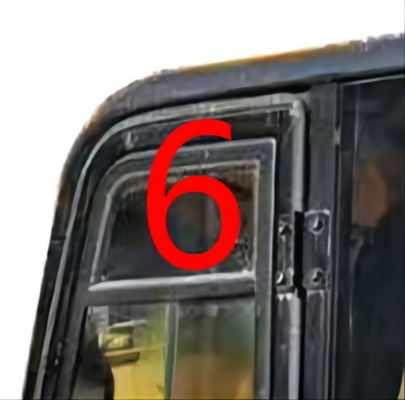 Linke Tür-obere Position NO.6 CATERPILLARS Mini Digger Glass Replacement Tempered Windshield