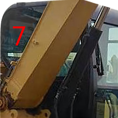 Rechte Seite CATERPILLAR-Fahrerhaus-Glas weißer Digger Window Replacement