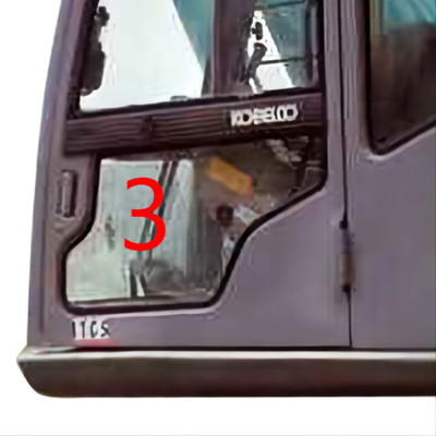 Linke Tür niedrigere Positions-Bagger-Cab Glass Tempered-Position NO.3