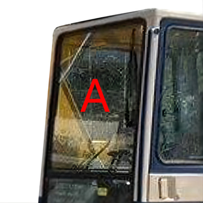 FCC-Grün KOMATSU-Fahrerhaus-Glas-Front Up Tempered Glass Window-Ersatz