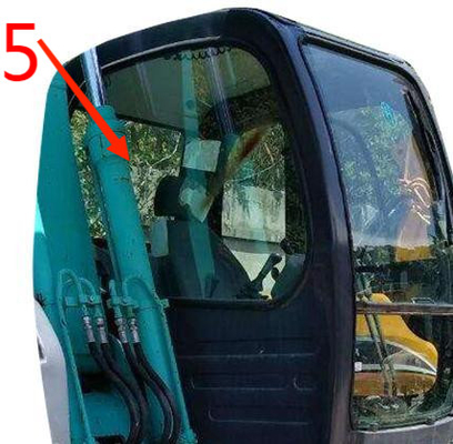 Bagger-Glass Green Backs Bent Resistants KOBELCO Seitenposition No.5