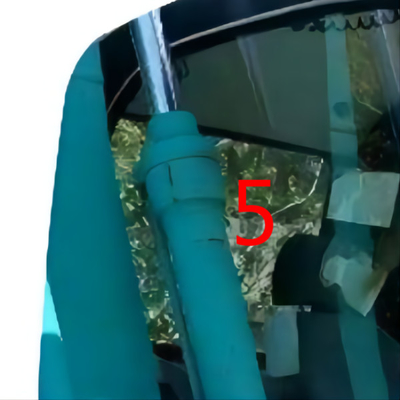 Bagger-Glass Green Backs Bent Resistants KOBELCO Seitenposition No.5