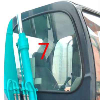 Rechtes kundenspezifisches Windschutzscheiben-Glas grüner Mini Excavator Glass der Seiten-KOBELCO