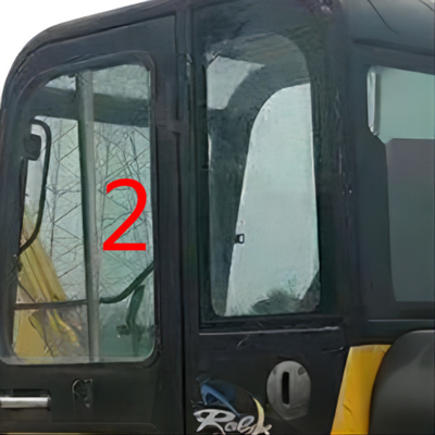 Bagger Door Window Replacement HYUNDAIS R60-7 verließ gerade Seitenposition NO.2