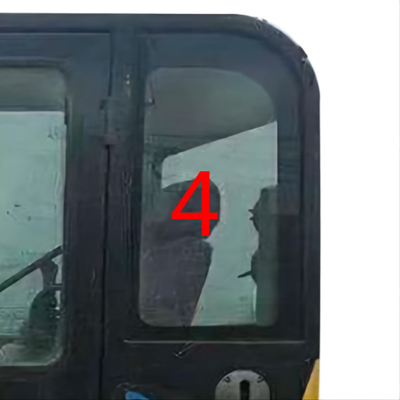 Windschutzscheiben-Fahrerhaus-Glas für Gräber-linke Tür-Rückseite-Position NO.4