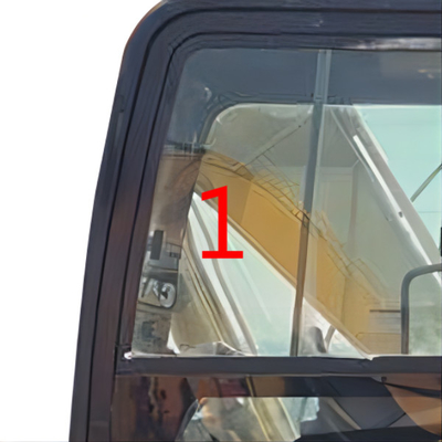 Windschutzscheibe ausgeglichene CATERPILLAR-Fahrerhaus Glas-linke Tür-Schrägen-Position NO.1 ECE