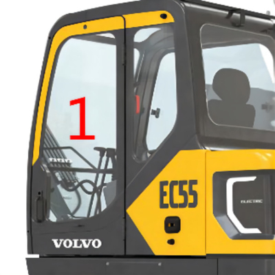 Windschutzscheiben-linke Tür-Glasposition NO.1 Digger Window Replacement EC55 VOLVO