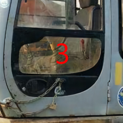 niedrigere Position NO.3 820mm Höhe HITACHI-Bagger-Glass Left Doors