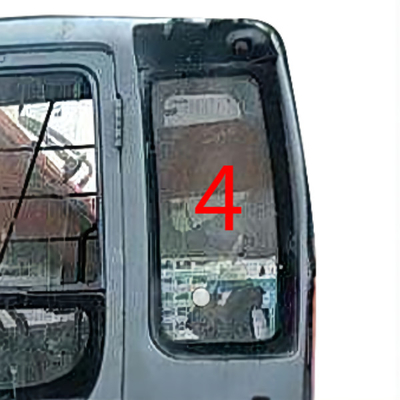 Bagger-Tempered Glass Window-Ersatz-linke Tür-hintere Position NO.4