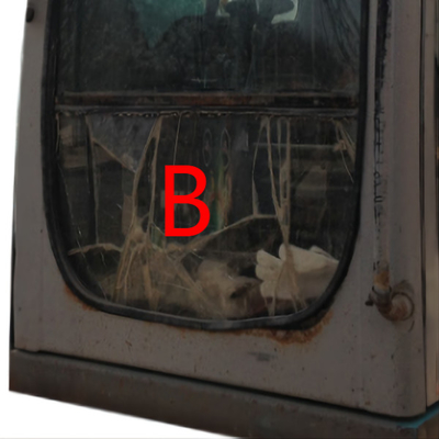 SK-6 SK230-6 SK-8 KOBELCO Bagger Window Replacement Front Down Position B