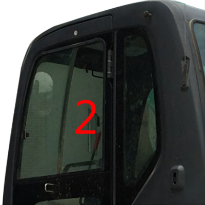 SK230-6 SK-6 SK-8 Bagger Door Window Replacement verließ gerade Seitenwindschutzscheibe der positions-NO.2