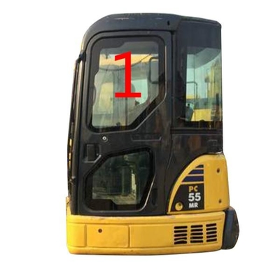 KOMATSU PC55MR Cab Glass Left starkes des Seitenpositions-großes Glas-NO.1 5mm gemildert