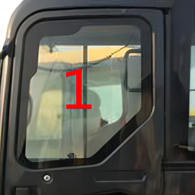 KOMATSU PC55MR Cab Glass Left starkes des Seitenpositions-großes Glas-NO.1 5mm gemildert