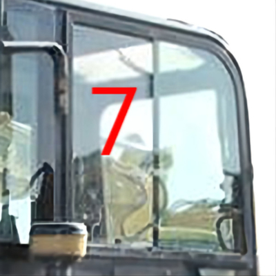 Bagger-Window Replacement Rights PUNKT-KOMATSU PC55MR Seitenposition No.7