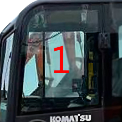 PC56-7 PC56 KOMATSU Fahrerhaus-Glas- linke Seiten- Position NO.1 große Glas-5mm dick