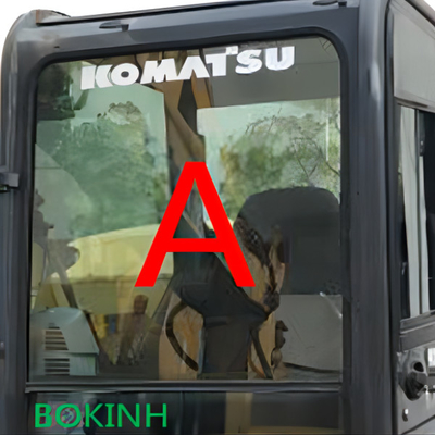 PC70-8 PC60-8 KOMATSU Fahrerhaus-Glaswindschutzscheibe Front Tempered Glass