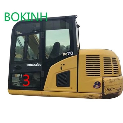 PC70-8 KOMATSU linke Tür-niedrigere Position NO.3 Digger Window Replacement Fahrerhaus-Glas Soems