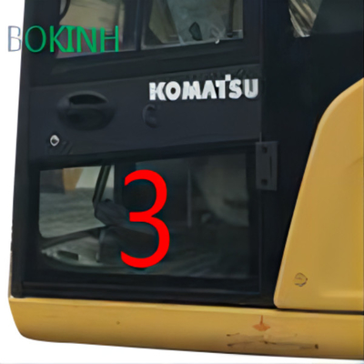 PC70-8 KOMATSU linke Tür-niedrigere Position NO.3 Digger Window Replacement Fahrerhaus-Glas Soems