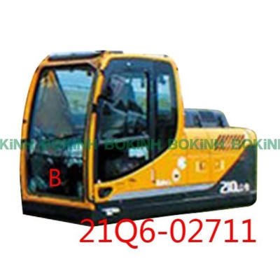 21Q6-02711 HYUNDAI Bagger-Cab Tempered Glass-Fenster Front Down Position B